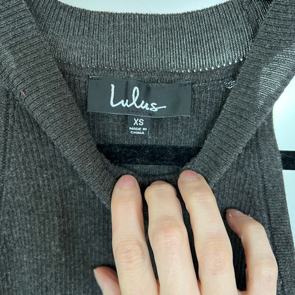 Grey ribbed bodycon dress - Picture 6 of 7